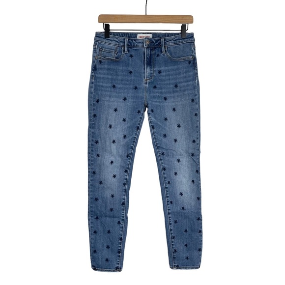DRIFTWOOD Denim - Driftwood Jackie Jeans 28 High Rise Starry Night Embroidered Star Skinny Jeans